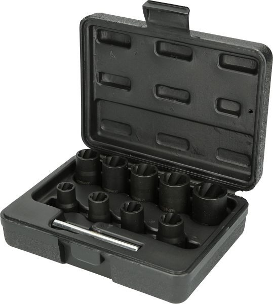 KS Tools 3/8" slagdoppenset met spiraalprofiel, 10-delig, 913.3855