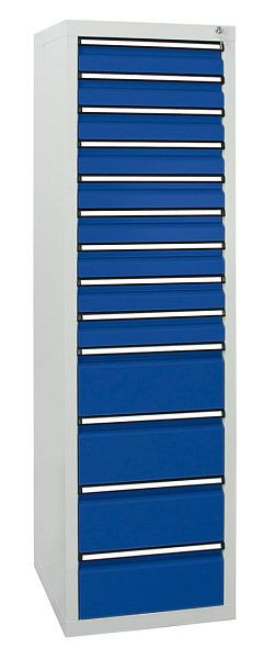 stumpf ladekast serie STS 410, RAL 7035/5010, 13 laden (9x100, 4x200 mm), 7105874