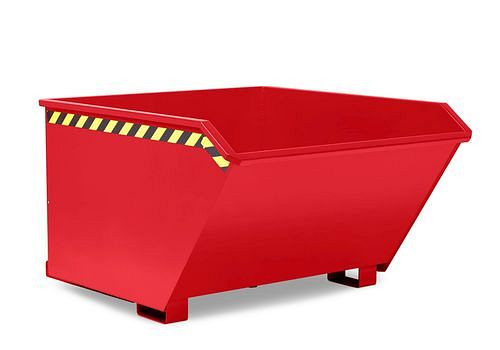 RR Industrietechnik kipcontainer van staal, 300 liter inhoud, rood, 269840