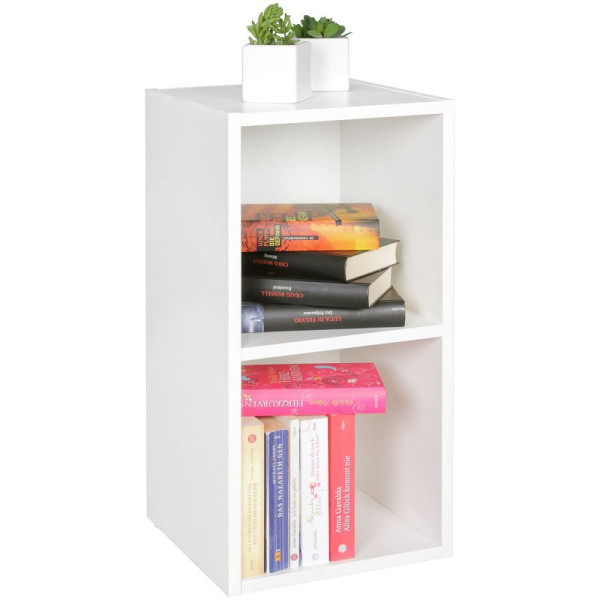 Wohnling staande plank hout 30x60x30 cm modern wit klein, WL5.175