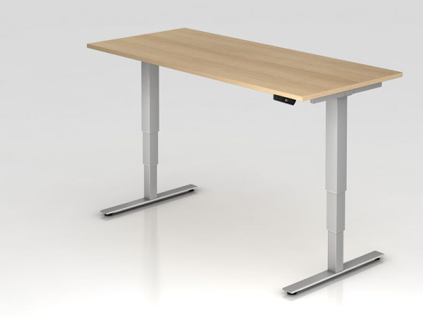 Hammerbacher zit-sta bureau elektrisch 180x80cm eiken, werkhoogte 63,5 -128,5 cm, VXDSM19/E/S