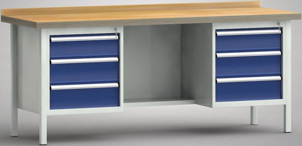 KLW standaard werkbank - 2000 x 700 x 840 mm L x D x H, WS205N-2000M40-E2002