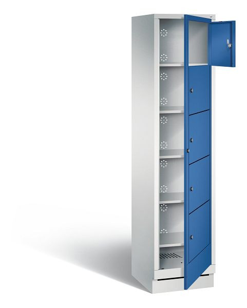 C+P wasautomaat Evolo, H1800xB420xD500mm, kleur: lichtgrijs / gentiaanblauw, 48160-105 S10007