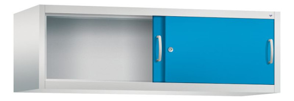 C+P bovenkast Acurado, H500xB1600xD500mm, kleur: lichtgrijs/lichtblauw, beugelgreep, 1 niveau, 2154-00 S10044