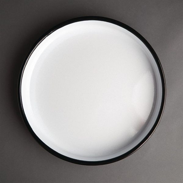 Olympia rond dienblad wit-blauw 32cm, GM240