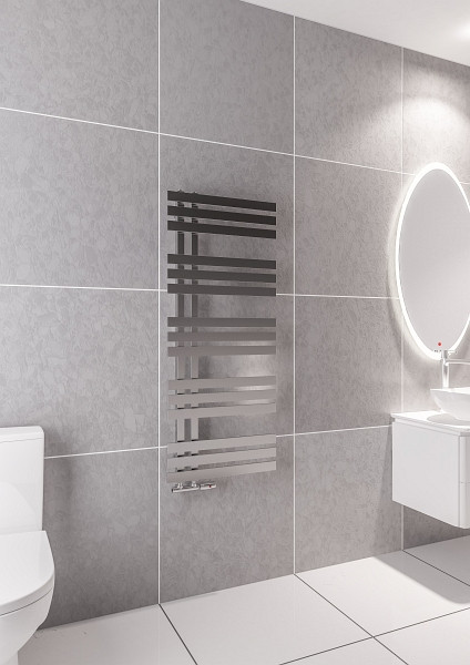 MERT designradiator ELEN chroom, 500 x 1200 mm, aansluitafstand: 50 mm, 5-ELEN-50x120-CM
