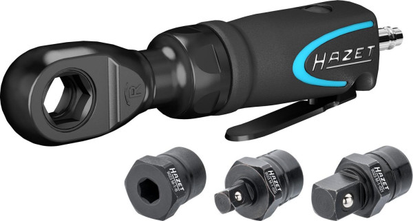 Hazet Mini multifunctionele ratelsleutel, massief vierkant 6,3 mm, massief vierkant 10 mm, holle zeskant 6,3, aantal gereedschappen: 4, 9023M-1