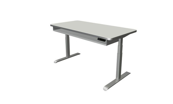 Kerkmann sta-/zittafel Move 4 Premium, B 1600 x D 800 mm, elektrisch in hoogte verstelbaar van 620-1270 mm, lichtgrijs, 10320111