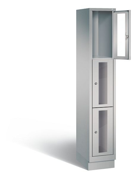 C+P lockerkast Classic, H1800xB320xD500mm, kleur: wit aluminium, 8020A103 S10009