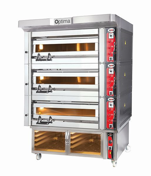 GMG pizzaoven Optima- 84, 3 bakkamers, met rijs, PB 3M 84