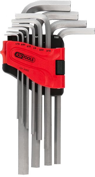 KS Tools inbussleutelset, in klaphouder, 10-delig 1/16"-3/8", 151.5060