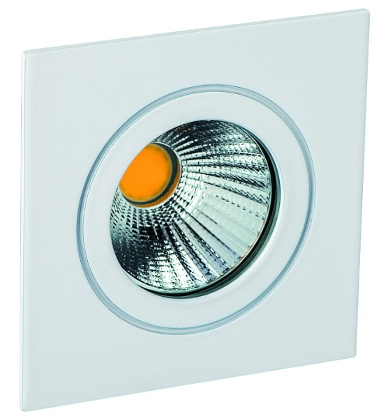 rutec Projekt CIRDAN COB LED - inbouwspot stijf, vierkant, 350mA, 8W, IP55, 3000K, CRI80 - wit, PEG661WWOK