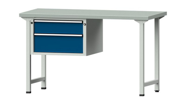 ANKE werkbanken combinatie werkbank, model 607 V, 1500 x 700 x 890 mm, RAL 7035/5010, ZBP 40 mm, 415.029