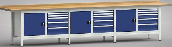 KLW standaard werkbank - 4000 x 700 x 840 mm L x D x H, WS550N-4000M40-E7022