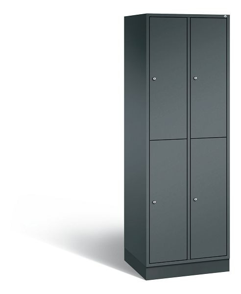 C+P Spind doppelstöckig Intro, 2 Abteile, H1950xB620xT490 mm, Anthrazit, 8270-201 S10105