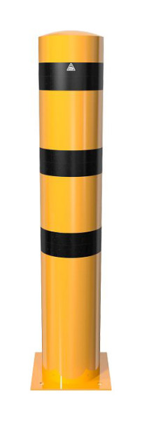 Schake stalen buispaal Ø 273 x 5 mm voor deuvel geel/zwart, zonder oog, 40273BG