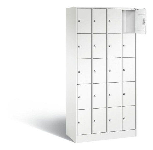 C+P lockerkast serie 8070, H1950xB900xD480mm, kleur: verkeerswit, 80700-40 S10414