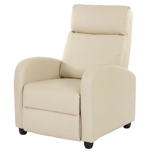 Mendler TV fauteuil Relax fauteuil Lounger fauteuil Denver, kunstleer, creme, 28719