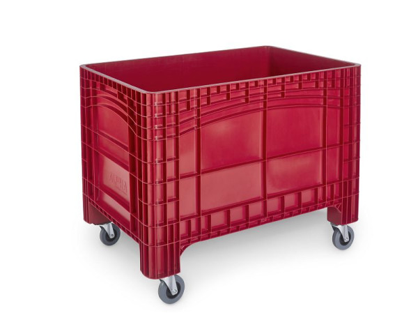 ALPHA grote bak, inhoud: 535 liter, onderbouw: 4 wielen, kleur: rood, 2902-RO