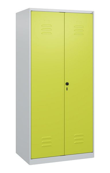 C+P Umkleidespind Classic PLUS SW, 2 Abteile, 1700x800x500mm, 7035/0024, Drehriegel, 0800027-22 S10009