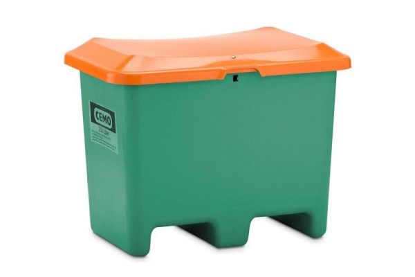 Cemo gritcontainer Plus 3 200 l, groen/oranje, zonder uitnameopening, 10576
