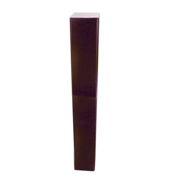 Stone HGS stijl tuinpaal 100 x 100 mm met platte kop, stationair/voor pluggen, met voetplaat 200x200mm, geel met zwarte strepen, 2 oogjes, 4075pbsonder-gs-2