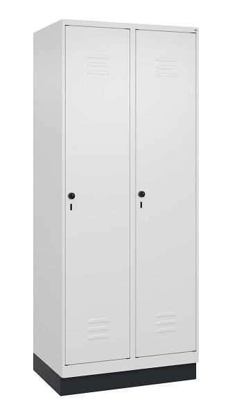 C+P luierkluis Classic PLUS met middenwand, bodem, 2 vakken, 1950x800x500mm, 9016/9016, veiligheidsdraaigrendel, 080020-22F S10014