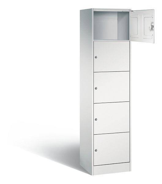 C+P lockerkast serie 8070, H1950xB460xD480mm, kleur: lichtgrijs, 82700-10 S10001