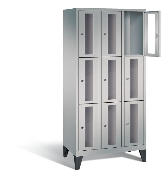 C+P lockerkast Classic, H1850xB900xD500mm, kleur: wit aluminium, 8010A303 S10009