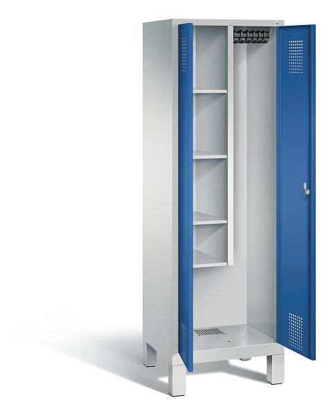 C+P reinigingsmiddelenkast Evolo, H1850xB610xD500mm, kleur: lichtgrijs / gentiaanblauw, 48110-00 S10062