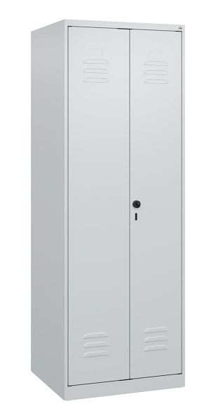 C+P Umkleidespind Classic PLUS, Doppel-Spind, 2 Abteile, 1700x600x500mm, 7035/7035, Drehriegel, 0800027-20P S10008