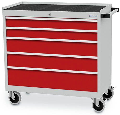 Bedrunka + Hirth mobiele ladekast T500 R 36-16, 2x100, 2x150, 1x200 mm, lade volledig uittrekbaar 100%, 50 kg, 980 x 500 x 1005 mm, 98.221M