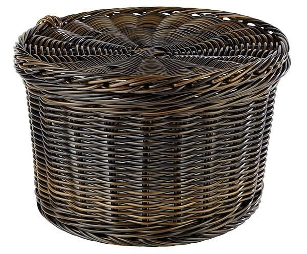 APS eiermand, Ø 26 cm, hoogte: 17 cm, polypropyleen, zwart/bruin, met RVS-draad in de rand, voor circa 20 eieren, 40299