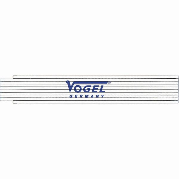 Vogel Germany houten duimstok, wit, 10 secties, 2000 mm, 1312010200