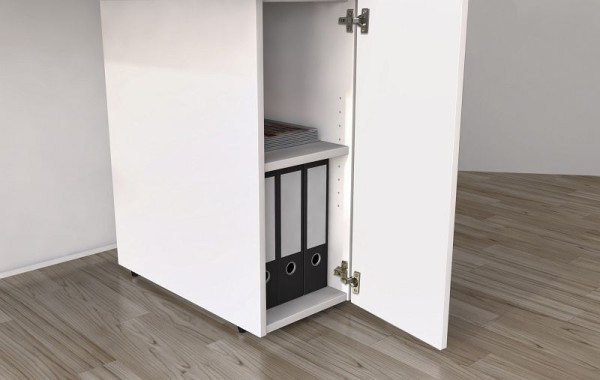 Kerkmann opbergruimte met deur, B 300 mm x D 600 mm x H 735 mm, kleur: wit, 21357110