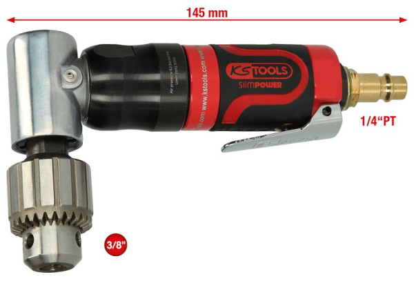 KS Tools 3/8" SlimPOWER mini perslucht haakse boormachine, 515.5525