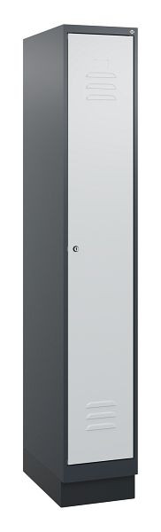 C+P luierkluis Classic PLUS met middenwand, bodem, 1800x300x500mm, 7016/7035, cilinderslot, 0800207-10F S10028