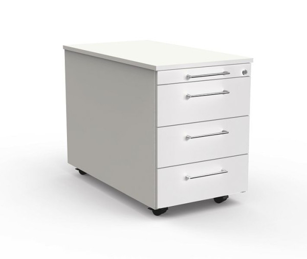 Kerkmann rolcontainer met centrale vergrendeling, 1 lade, Artline, B 420 x D 800 x H 540 mm, wit, 12747710