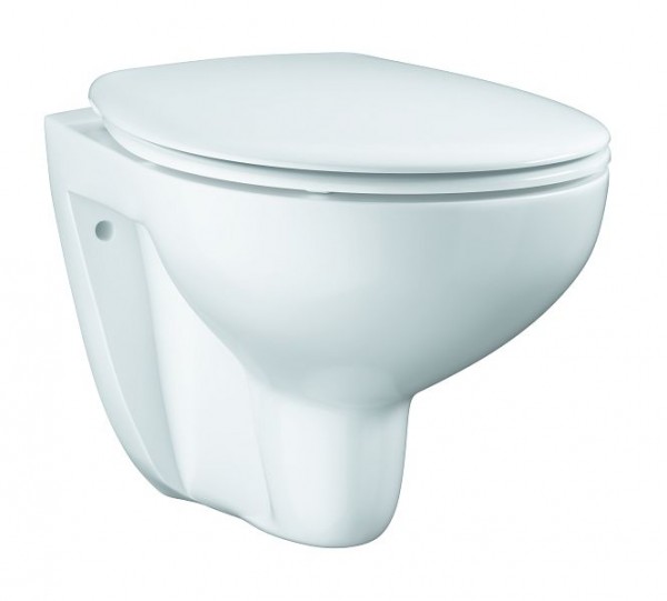 GROHE Wand-Tiefspül-WC Set Bau Keramik mit WC-Sitz soft close alpinweiß, 39351000