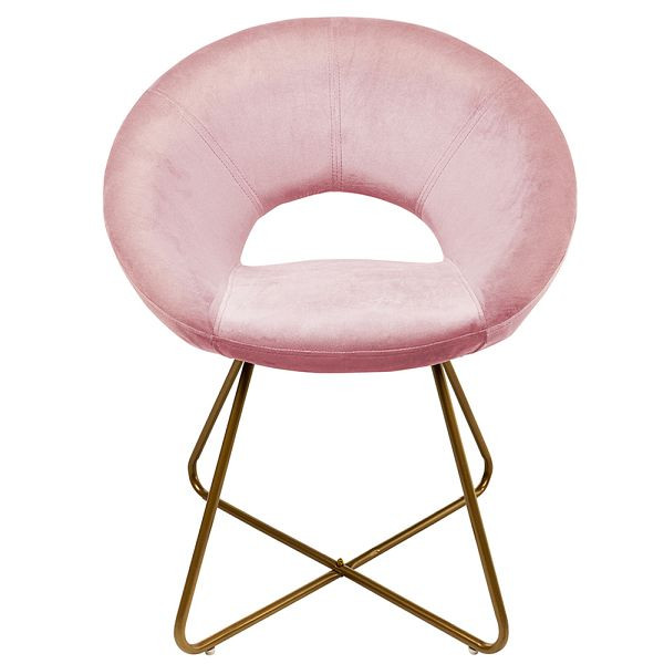 HOME DELUXE fluwelen stoel SELESA - roze, 35703