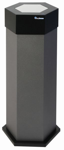 Blunt Sixco 1 swing afvalbak, metallic grijs DB 703, 830x325x375 mm (HxBxD), 560-045-03