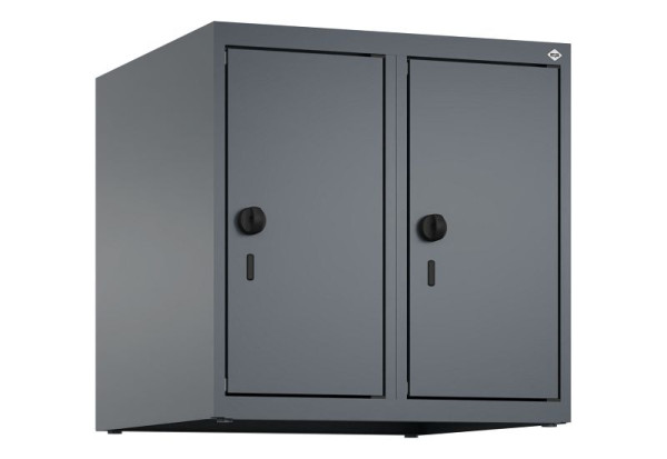 C+P kastopzet Classic PLUS, bovenkast, 7016/7016, veiligheidsdraaisluiting, 500x500x500mm, 2 vakken, 080090-29 S10012