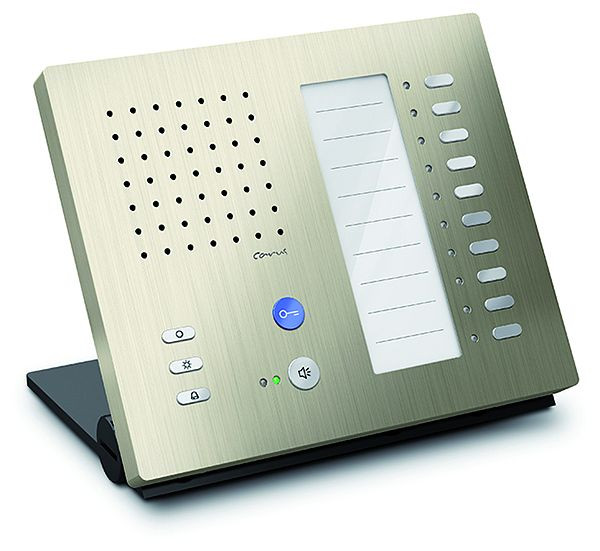 TCS audio binnenstation voor handsfree serie Carus ADAPTO +10 toetsen, tafelapparaat champagne, CAI1110-0152