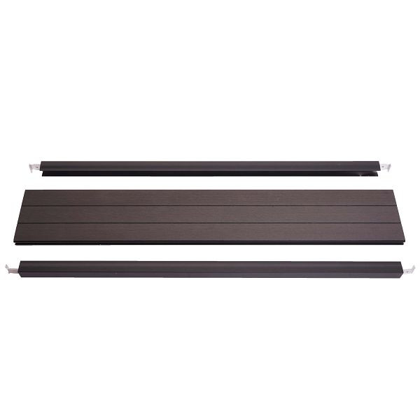 Mendler eindset voor WPC zichtscherm Sarthe, eindprofiel windbescherming, aluminium paal, 90cm, antraciet, 76266