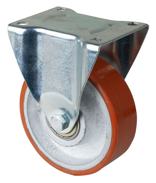 BS rollen transportrol, vaste rol, wielbreedte 50 mm, wiel-Ø 150 mm, draagvermogen 450 kg, gegoten polyurethaan 95 Shore A, gegoten, kogellager, L410.C10.152