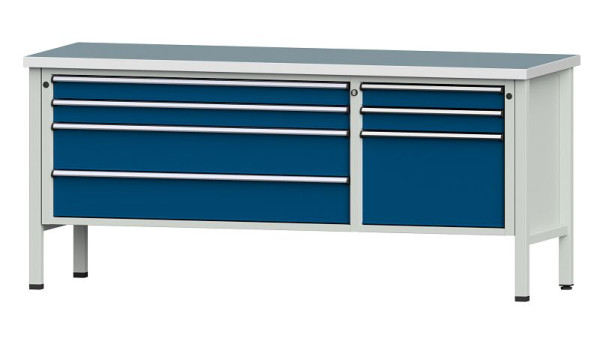ANKE werkbanken kistwerkbank, model 288 V, 2000 x 700 x 890 mm, RAL 7035/5010, UBP 40 mm, 304.637