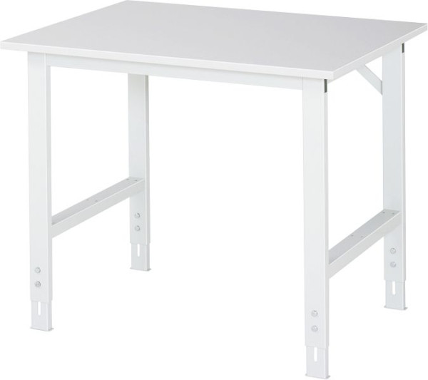 RAU Tom serie werktafel (6030) - in hoogte verstelbaar, melamine plaat, 1000x760-1080x800 mm, 06-625M80-10.12