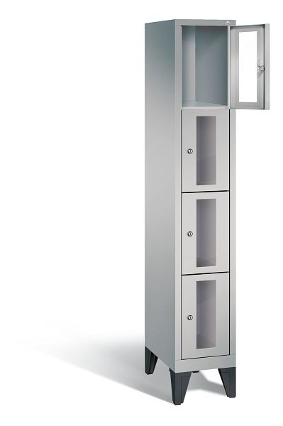 C+P lockerkast Classic, H1850xB320xD500mm, kleur: wit aluminium, 8010A104 S10009