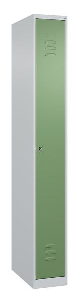 C+P Umkleidespind Classic PLUS, 1850x250x500mm, 7035/6011, Zylinderschloss, 080000-19 S10021