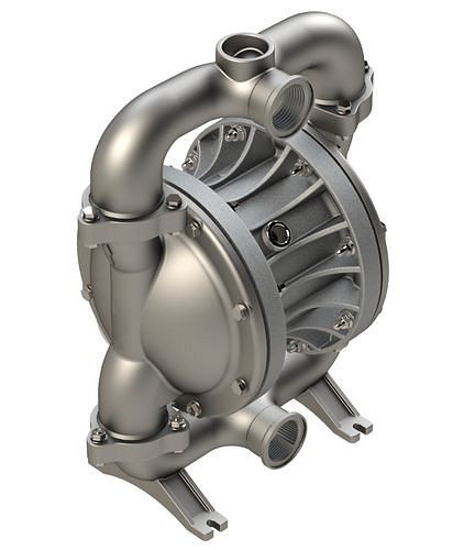 DENIOS perslucht dubbelmembraanpomp, ATEX, 1 1/2'', gemaakt van RVS / EPDM-PP / PTFE, 287-120